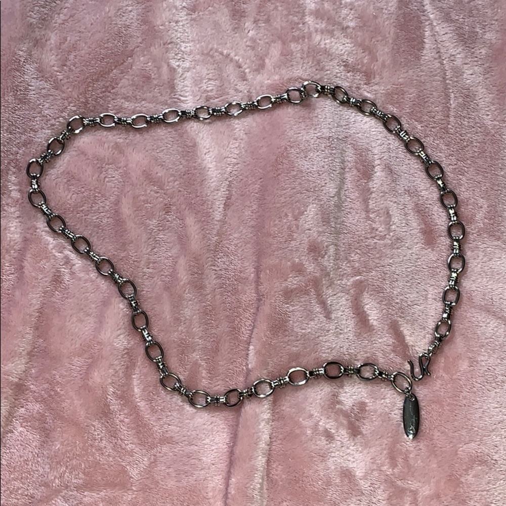 Silver chain link statement belt